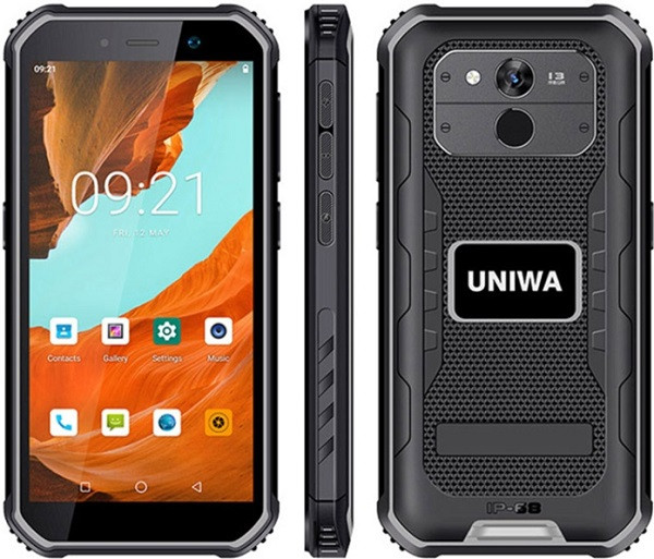 UNIWA F963 Pro Rugged Phone Dual Sim 64GB Black Grey (4GB RAM) - UK Plug