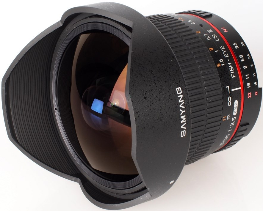 Samyang AE 8mm f/3.5 Fisheye Lens CS II with hood (Nikon F Mount)