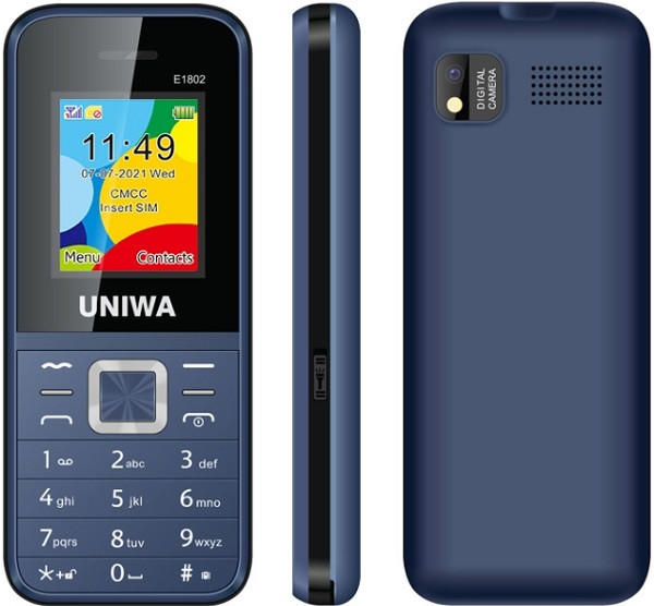 UNIWA E1802 Mobile Phone Dual Sim Blue