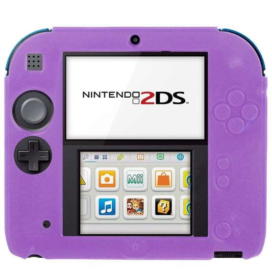 Pure Color Ultra Thin Silicone Case for Nintendo 2DS(Purple)