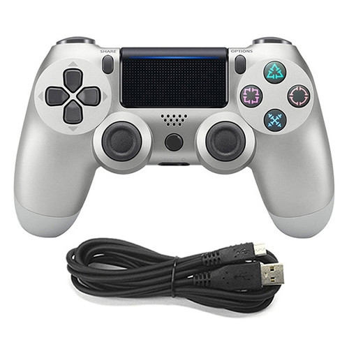 Wired Game Controller for Sony PS4(Silver)