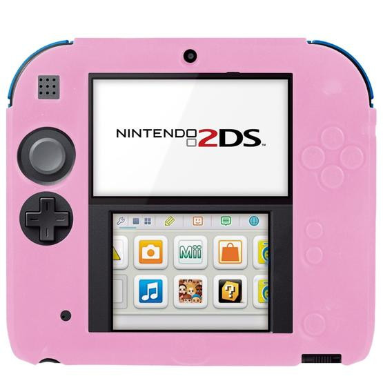 Pure Color Ultra Thin Silicone Case for Nintendo 2DS(Pink)