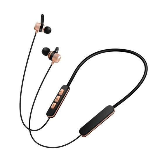 BT-KDK58 In-Ear Wire Control Sport Magnetic Suction Wireless Bluetooth Earphones (Gold)