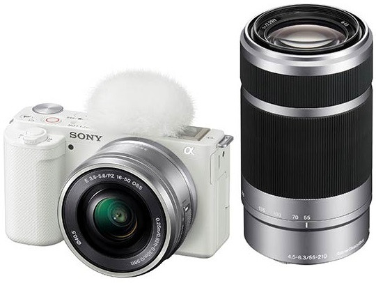 Sony ZV-E10 Twin Kit (16-50mm f/3.5-5.6) & (55-210mm f/4.5-6.3) White