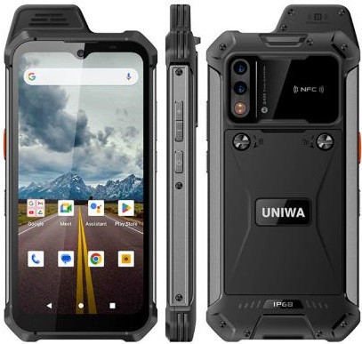 UNIWA W999 Rugged Phone Dual Sim 128GB Black (8GB RAM) - US Plug