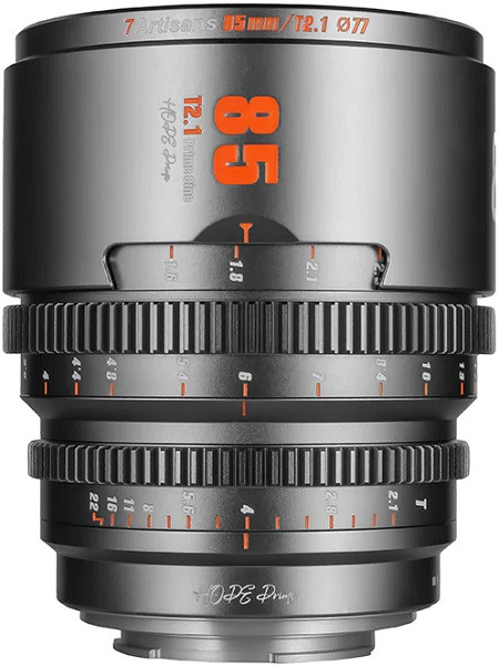 7Artisans 85mm T/2.1 Prime Cine Lens Titanium (Canon RF Mount)