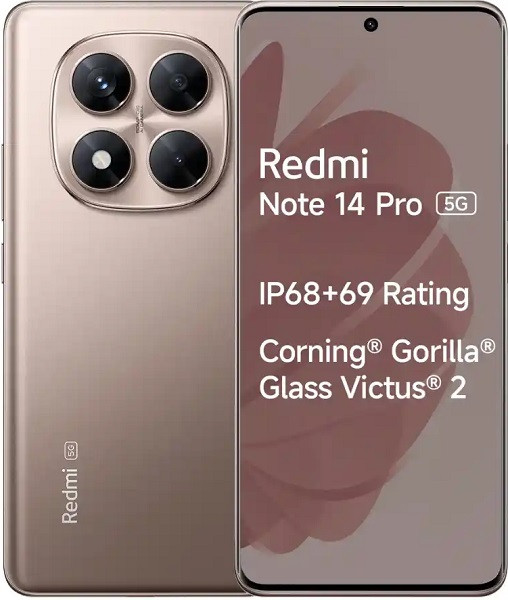 Xiaomi Redmi Note 14 Pro 5G Dual Sim 256GB Sand Gold (8GB RAM) - Global Version