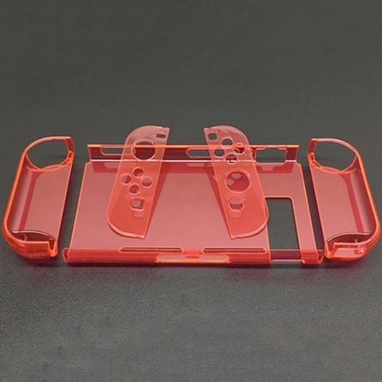 Hard PC Protection Cover for Nintendo Switch NS Case Detachable Crystal Plastic Shell Console Controller Accessories(Red)