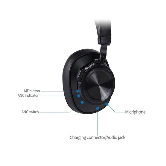 Bluedio T6 Bluetooth Version 5.0 Headset Bluetooth Headset Black