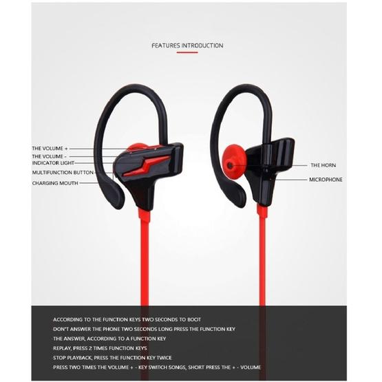 S30 Wireless Bluetooth Sport Stereo Ear Hook Earphone (Red)