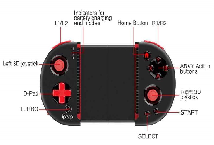Ipega PG-9087 Bluetooth Game Controller Gamepad with Practical Stretch Joystick Pad